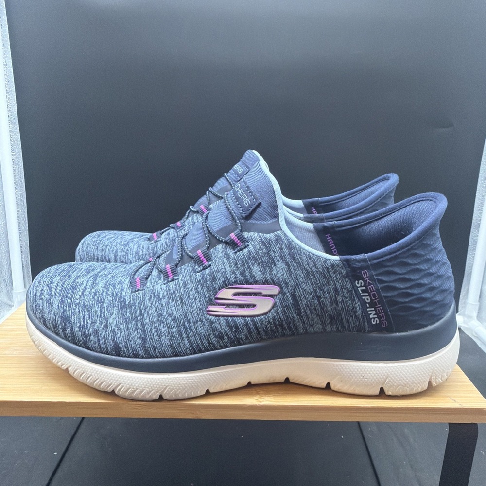 Skechers Slip-Ins Womens SZ 6 Summits Dazzling Haze Blue 149937W Shoes Sneaker